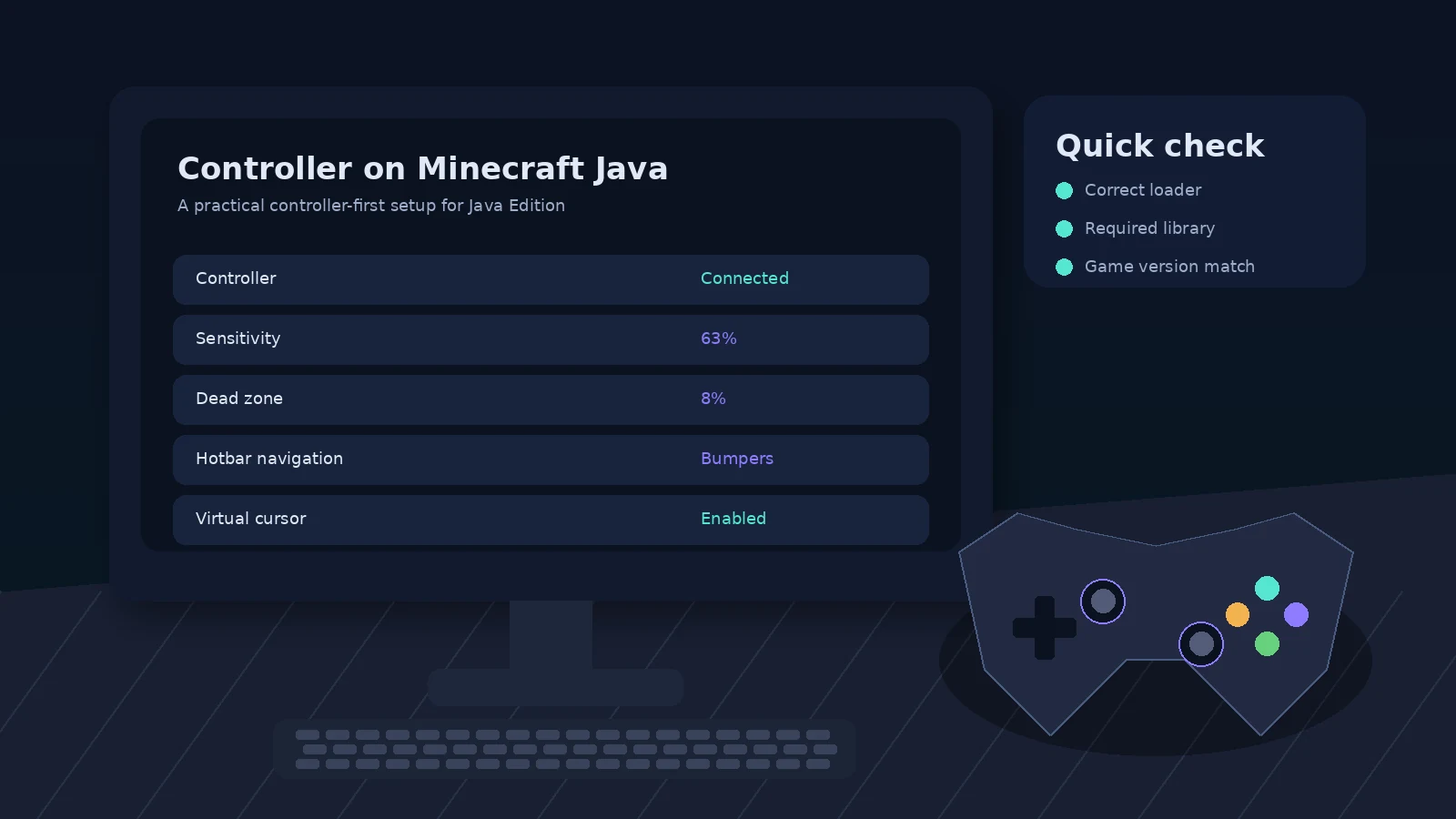 Controller on Minecraft Java settings and controller guide